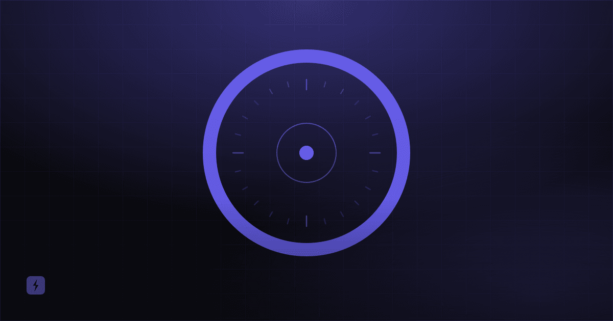 Abstract 24-hour dial rendered as a glowing ring over a dark grid.